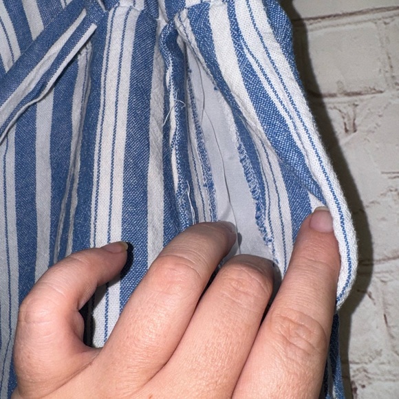 LANE BRYANT Linen Blend Striped Shorts, Size 28, NWOT - Picture 7 of 9